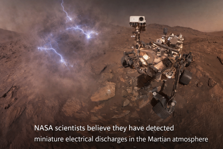 Perseverance rover with Martian sparks