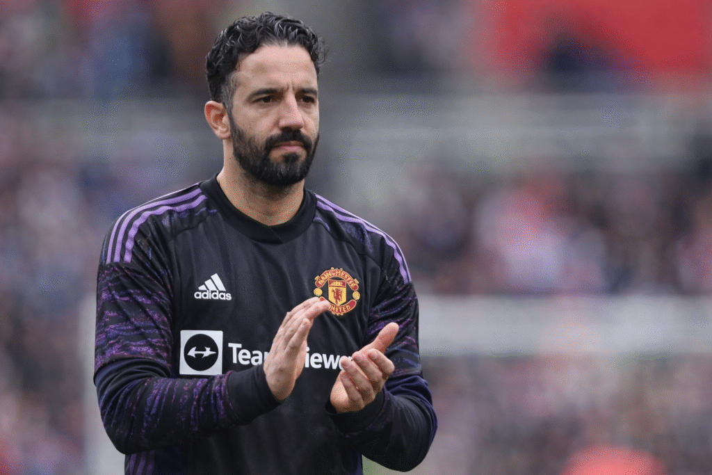 Ruben Amorim on the sidelines