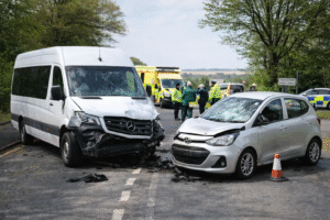 Girl killed after minibus full of teenagers crashes into car on rural Yorkshire road
