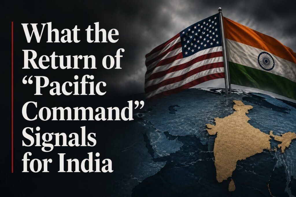 What the Return of “Pacific Command” Signals for India